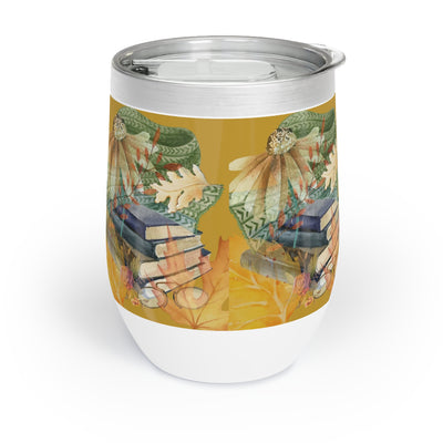 Wine Tumbler: Cozy Autumn Vibes for Book Lovers