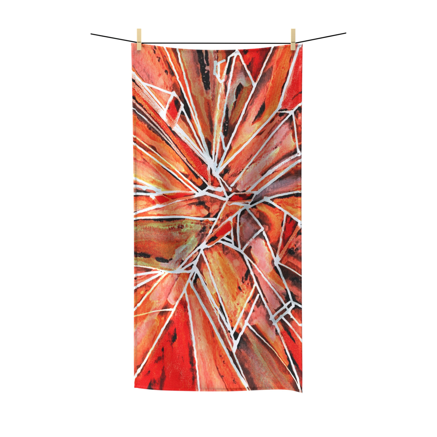 Towel: Ruby Broken Glass | Polycotton