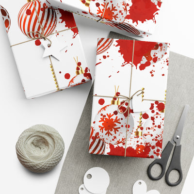 Wrapping Paper: Bloody Baubles | Holiday Crime Theme
