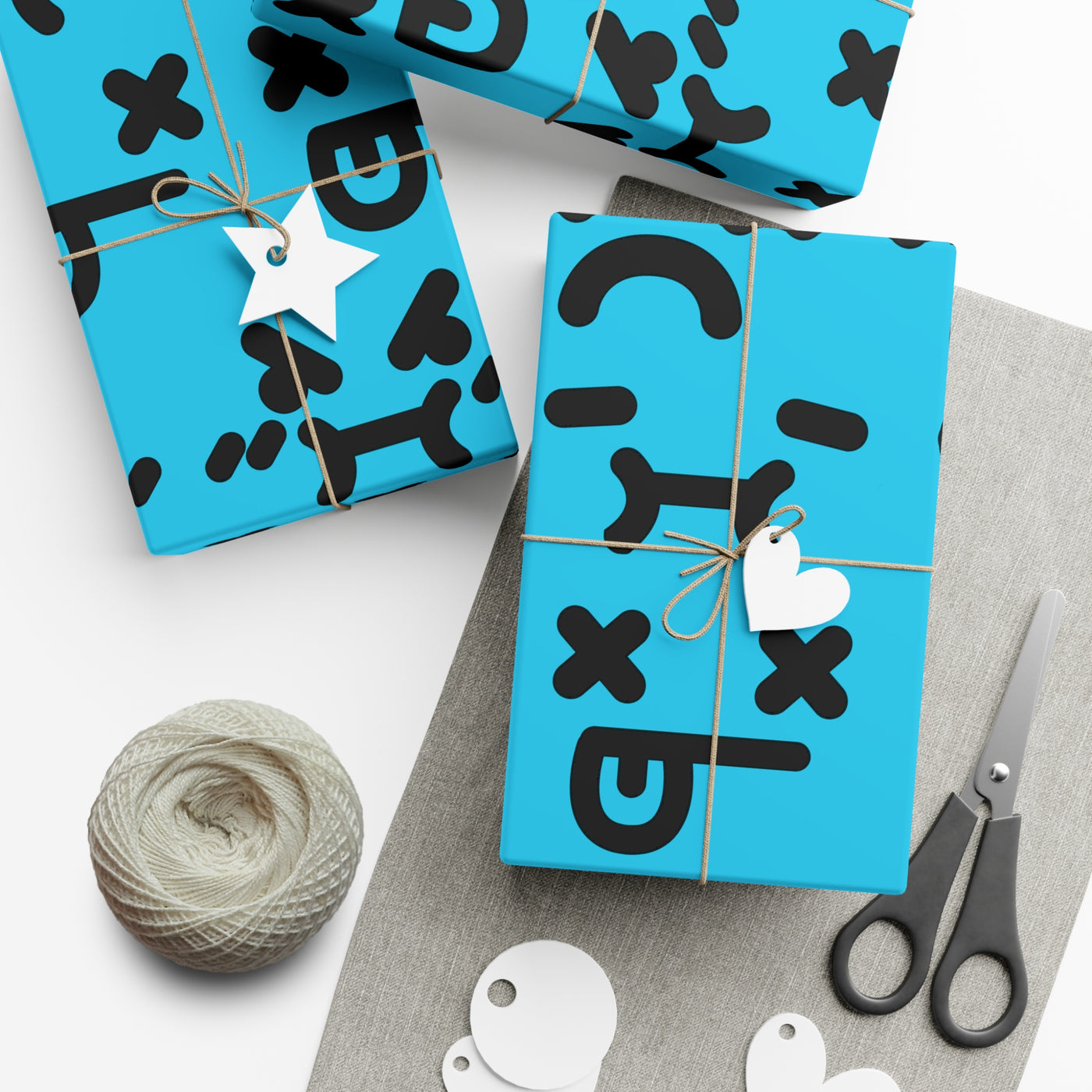 Wrapping Paper: Blue Emoji