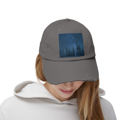 Cap: Night Sky Forest Design | Distressed