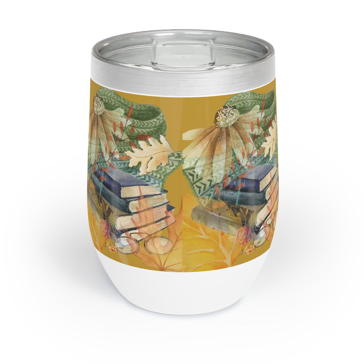 Wine Tumbler: Cozy Autumn Vibes for Book Lovers