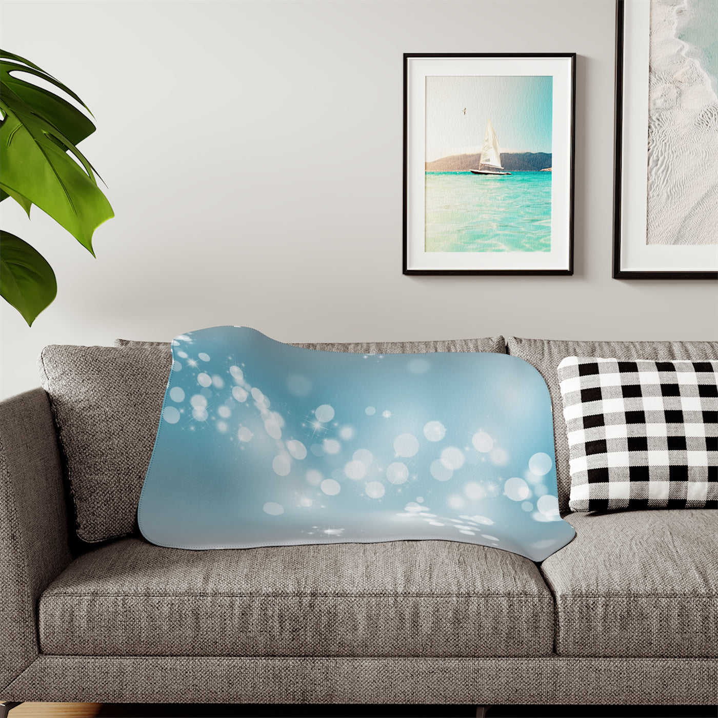 Blanket: New Year Blue Design | Sherpa
