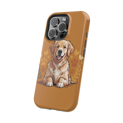 Dog Lover Magnetic Phone Case, Cute Pet Cases for iPhone, Dog-themed Phone Covers, Golden Retriever Case, Gifts for Dog Owners