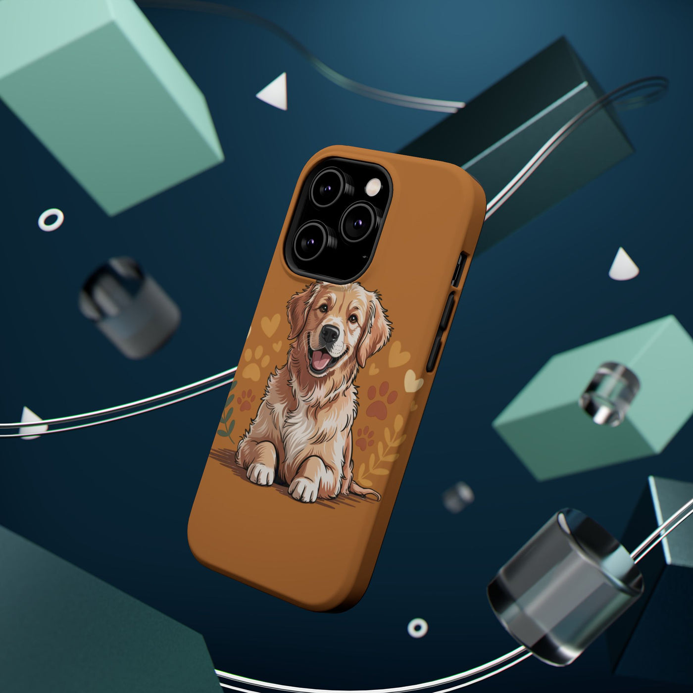 Dog Lover Magnetic Phone Case, Cute Pet Cases for iPhone, Dog-themed Phone Covers, Golden Retriever Case, Gifts for Dog Owners