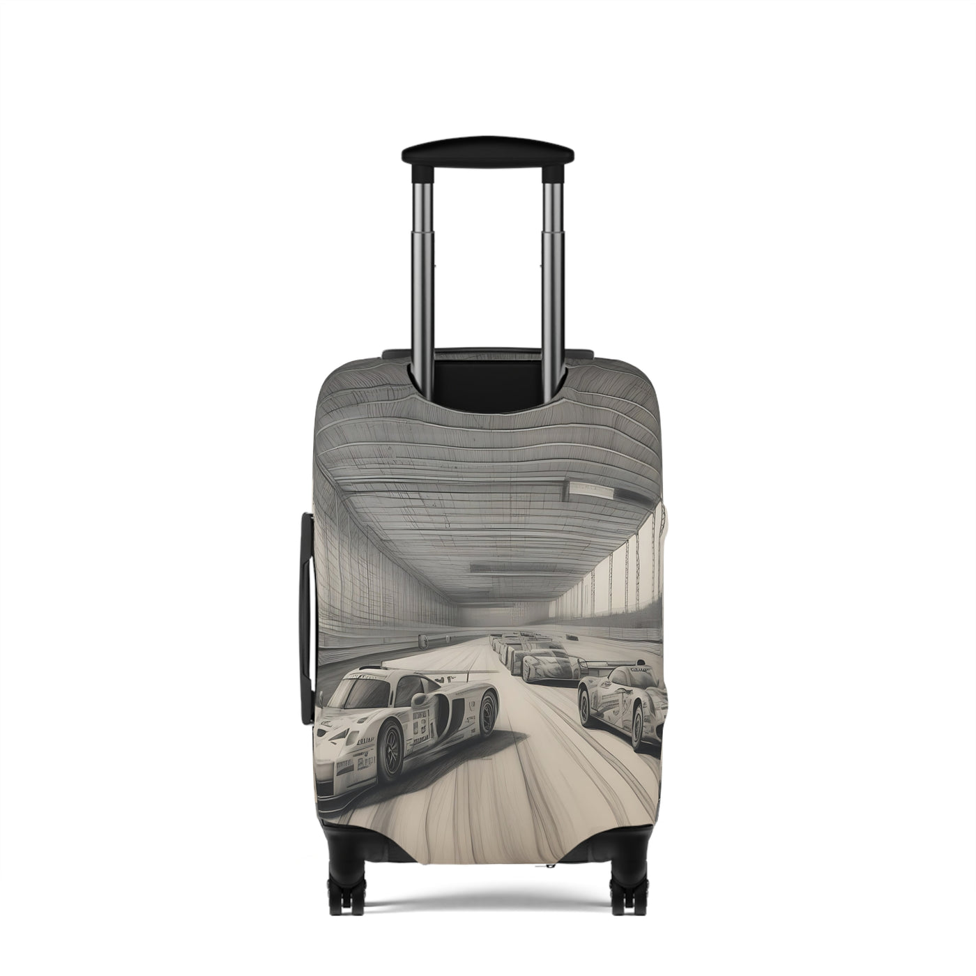 Luggage Cover: Racing-Themed Luggage Cover, Travel Accessory for Car Lovers, Personalized Suitcase Protector, Perfect Gift for Travelers