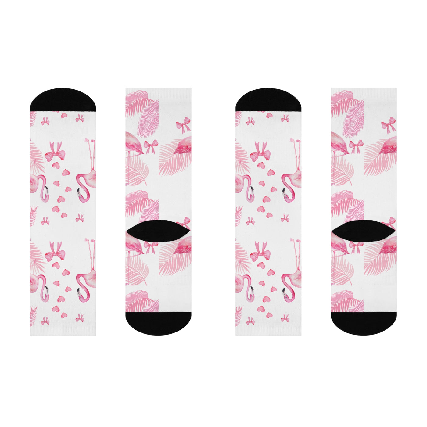 Crew Socks: Pink Flamingo