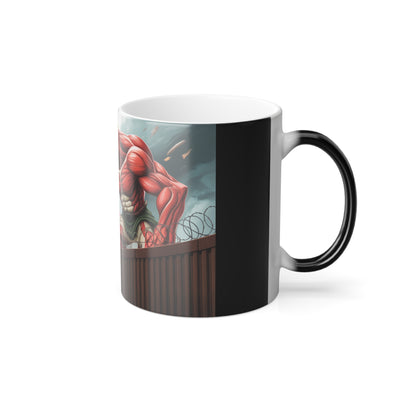 Mug: Attack on Titan-Inspired Border Wall - Perfect Gift for Anime Lovers, Hot Beverage Mug, Transforming Coffee Cup, Personalized Aesthetic Drinkware