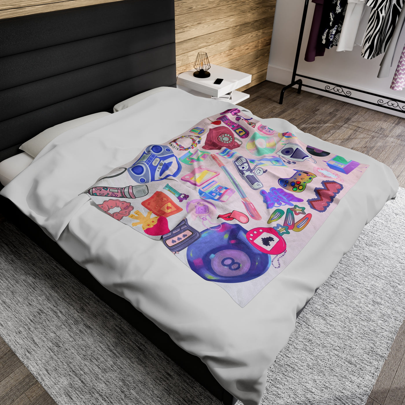 Blanket: Retro Tech Velveteen Plush Blanket
