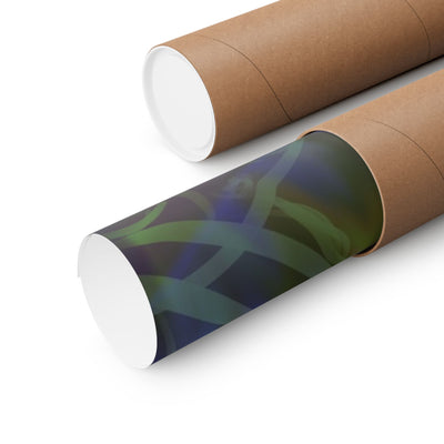 Marvelous Blue and Purple Abstract Matte Vertical Posters