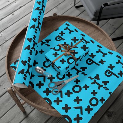 Wrapping Paper: Blue Emoji
