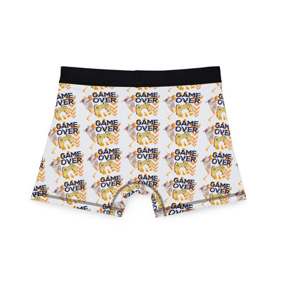 Men's Boxers: Game Over Orange Design