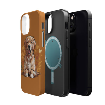 Dog Lover Magnetic Phone Case, Cute Pet Cases for iPhone, Dog-themed Phone Covers, Golden Retriever Case, Gifts for Dog Owners