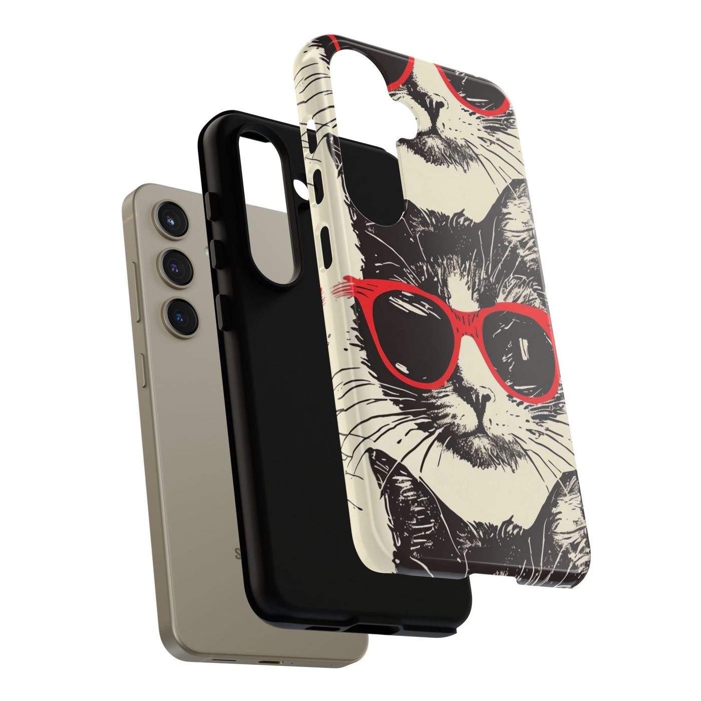 Phone Case: Sassy Cat Phone Case, Cute Cat Lovers Gift, Pet Lover Accessory, Fun Cat Phone Cover, Stylish Gadget Protection