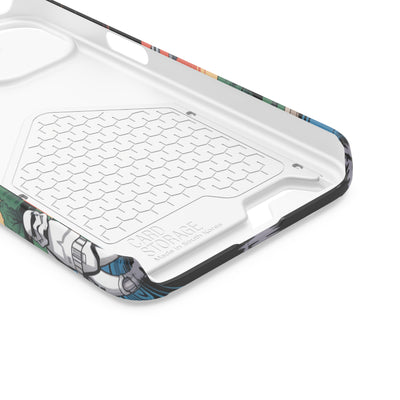 Phone Case: Galaxy-Inspired Phone Case with Card Holder, Space-Themed Gift, Star Wars-Inspired Design, Geek Accessories, Unique Phone Cover