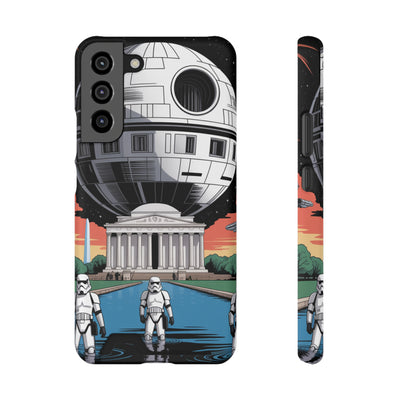 Phone Case: Galaxy-Inspired Phone Case with Card Holder, Space-Themed Gift, Star Wars-Inspired Design, Geek Accessories, Unique Phone Cover