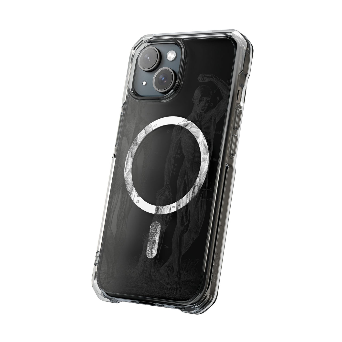 Phone Case:  Subtle Antique Skeletons Magnetic Clear Impact Case for iPhone