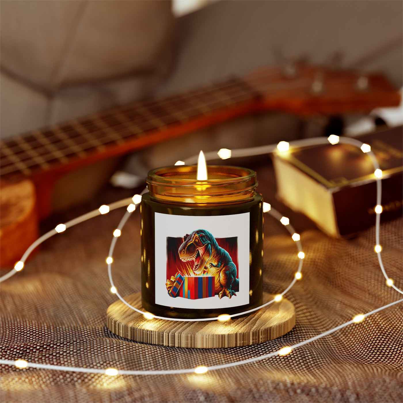 Candle: Little Arms  - Dinosaur -Themed Scented Candles - Coconut Apricot Wax (4oz & 9oz)