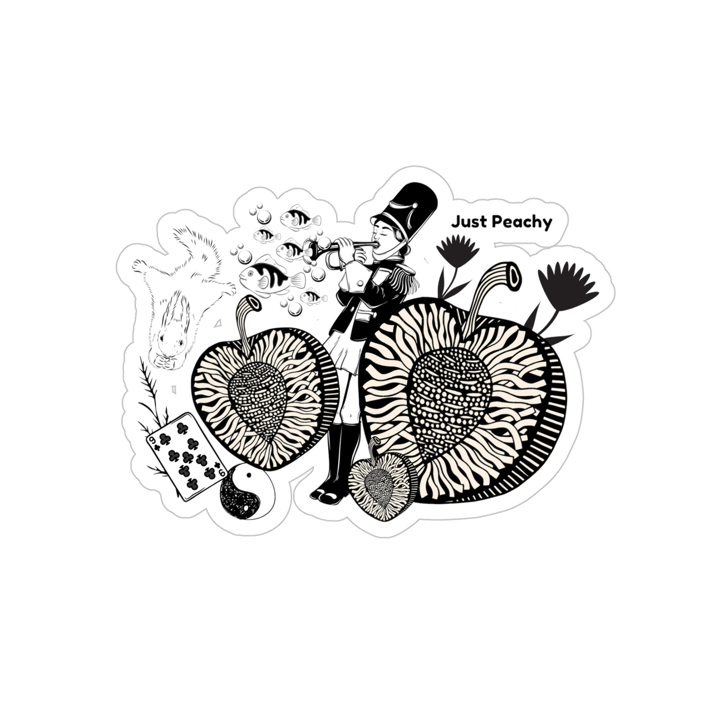 Die Cut Stickers: Just Peachy