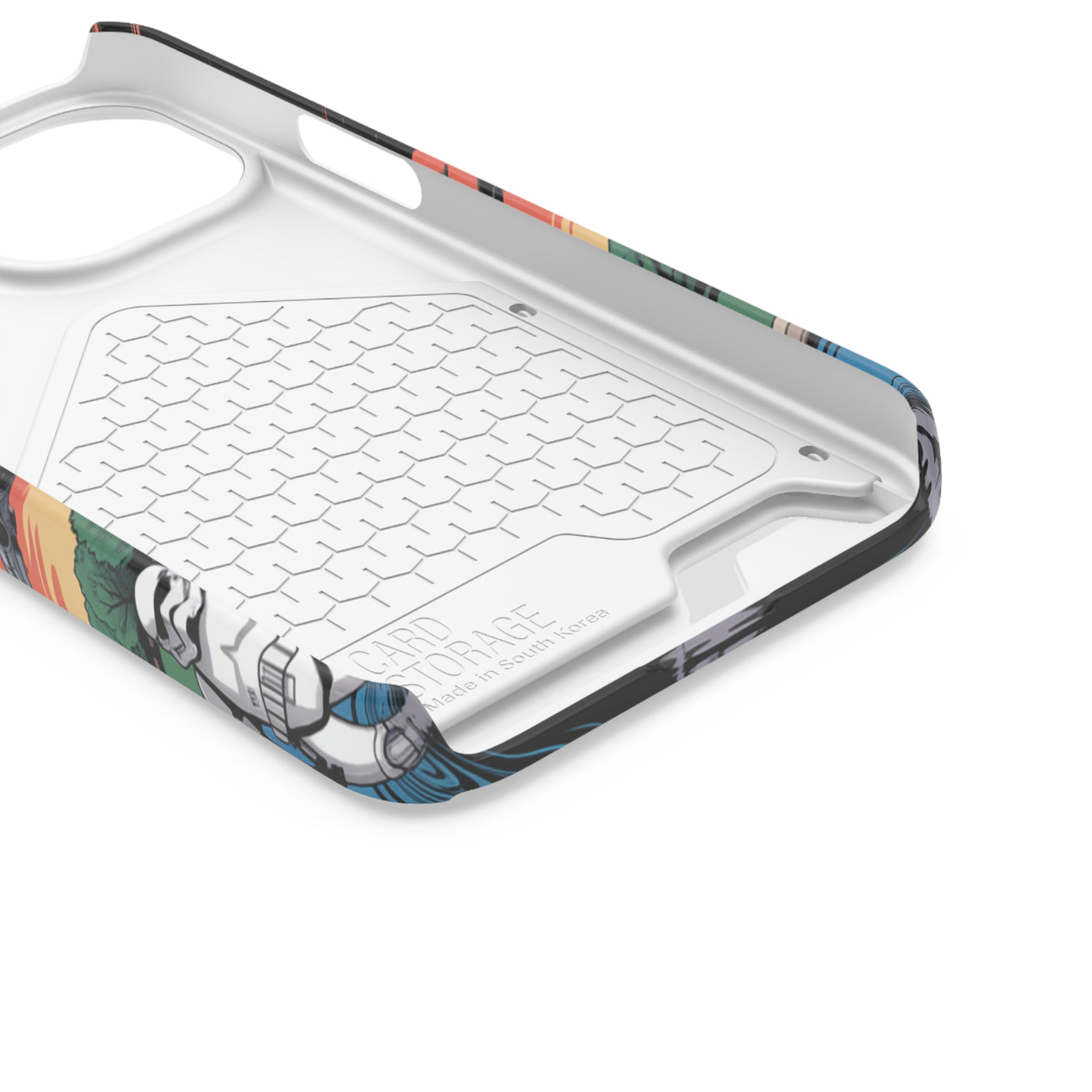 Phone Case: Galaxy-Inspired Phone Case with Card Holder, Space-Themed Gift, Star Wars-Inspired Design, Geek Accessories, Unique Phone Cover