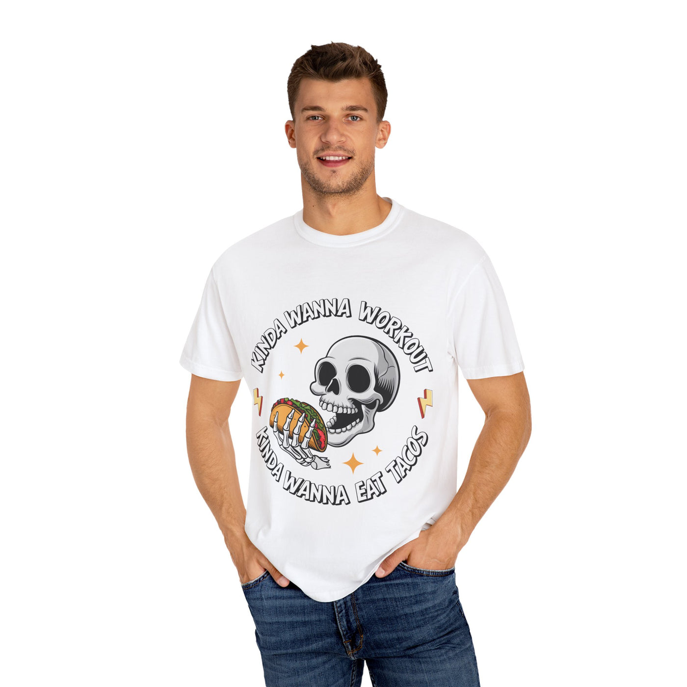 T-Shirt: Funny Workout & Tacos Unisex T-Shirt - Perfect for Food Lovers
