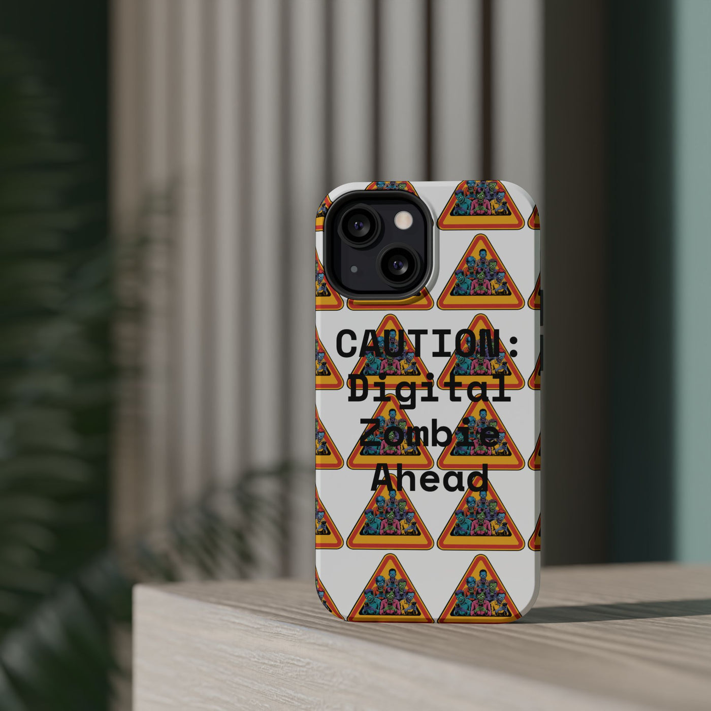 Phone Case: Caution: Digital Zombie Ahead Phone Case | Quirky Smartphone Protection, Unique Gift, Trendy Accessory, Fun Design, Geeky Style