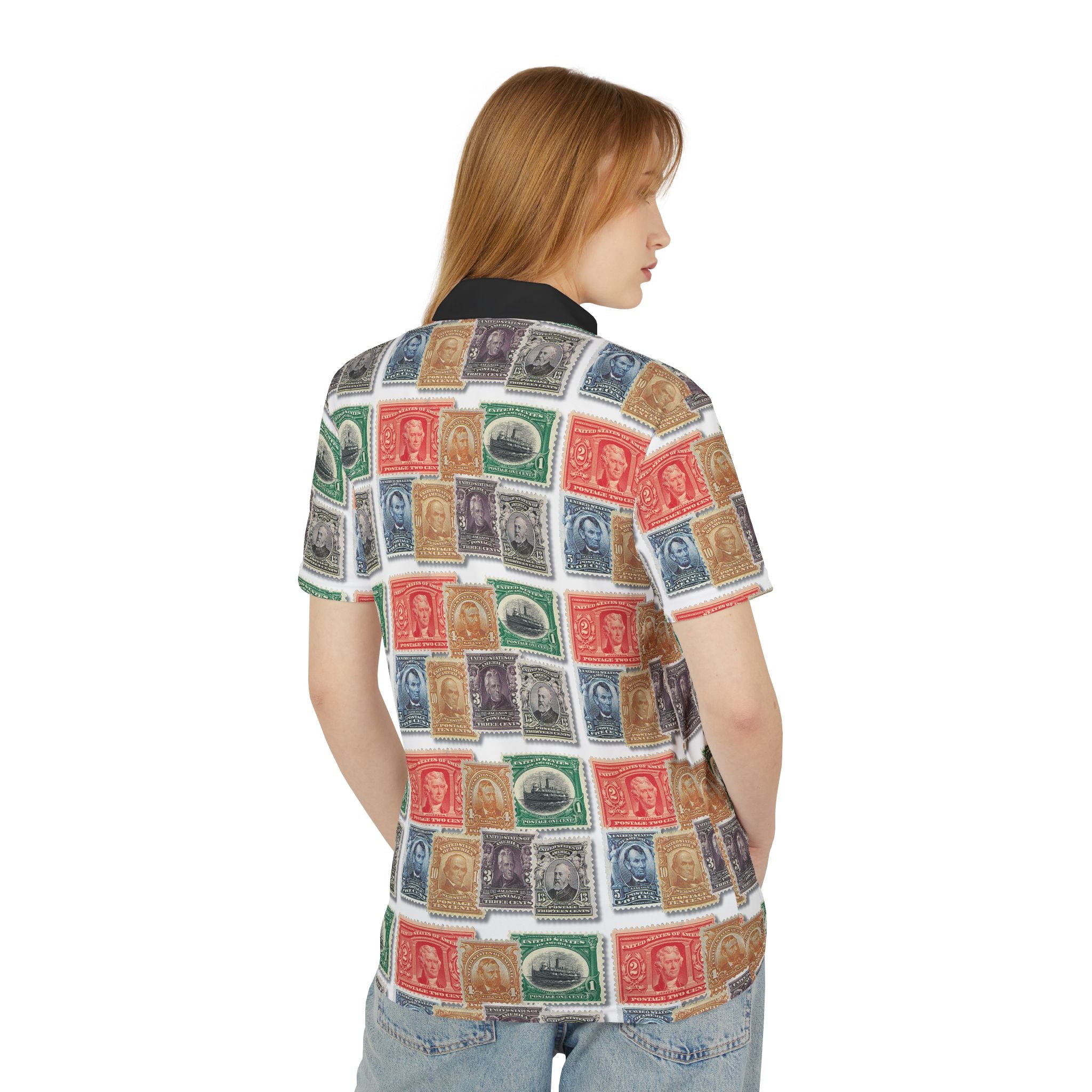 Polo: Vintage Stamp Unisex Polo Shirt - Retro Style