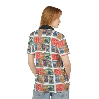 Polo: Vintage Stamp Unisex Polo Shirt - Retro Style