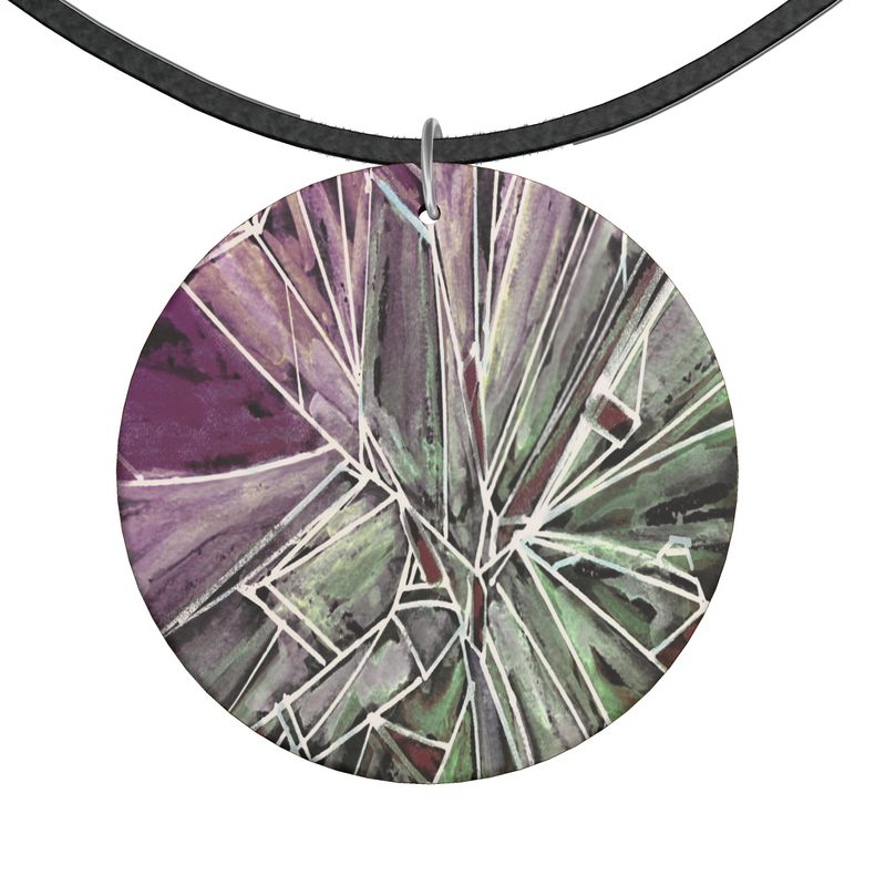 Necklace: Break the Glass Ceiling Pendant in Organic Wood