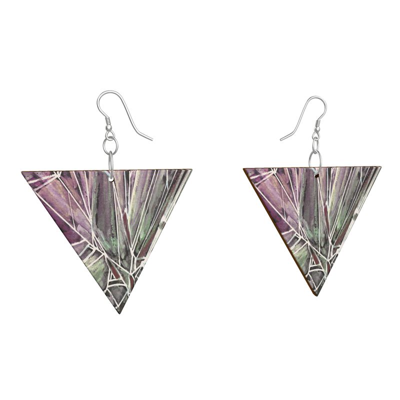 Earrings:  Break the Glass Ceiling in Organic Wooden Triangle or Hexagon