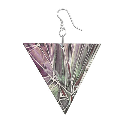Earrings:  Break the Glass Ceiling in Organic Wooden Triangle or Hexagon