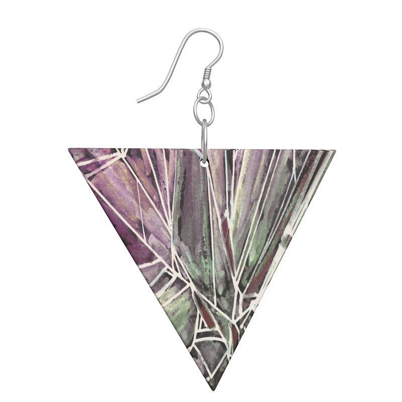 Earrings:  Break the Glass Ceiling in Organic Wooden Triangle or Hexagon