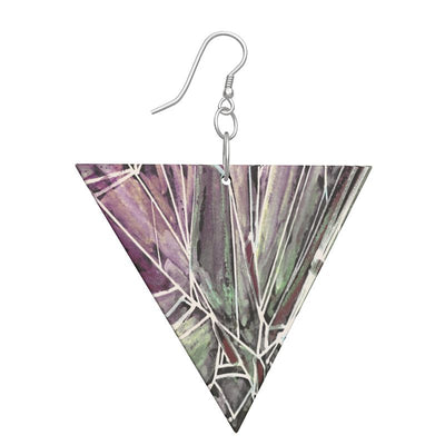 Earrings:  Break the Glass Ceiling in Organic Wooden Triangle or Hexagon