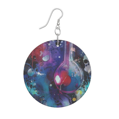 Earrings:  Magic Lab Wooden Circle Earrings