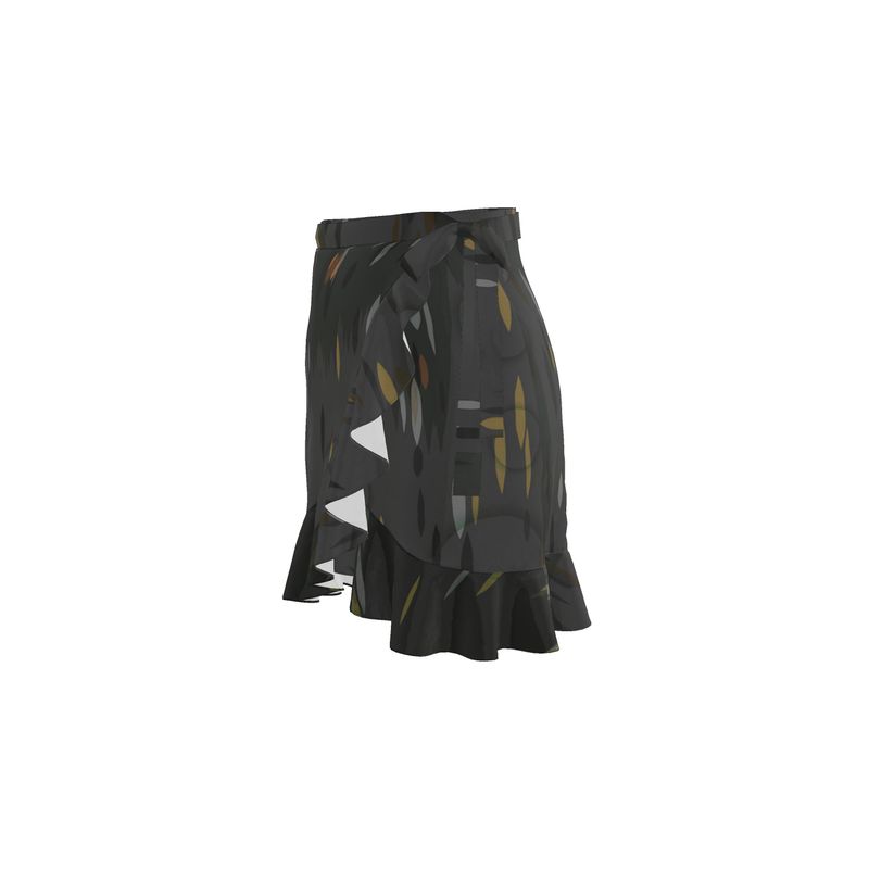 Skirt: Black Circle Flounce Skirt