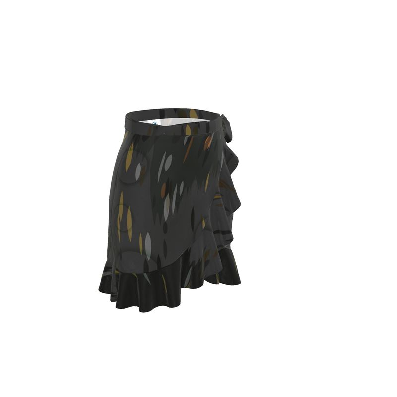 Skirt: Black Circle Flounce Skirt
