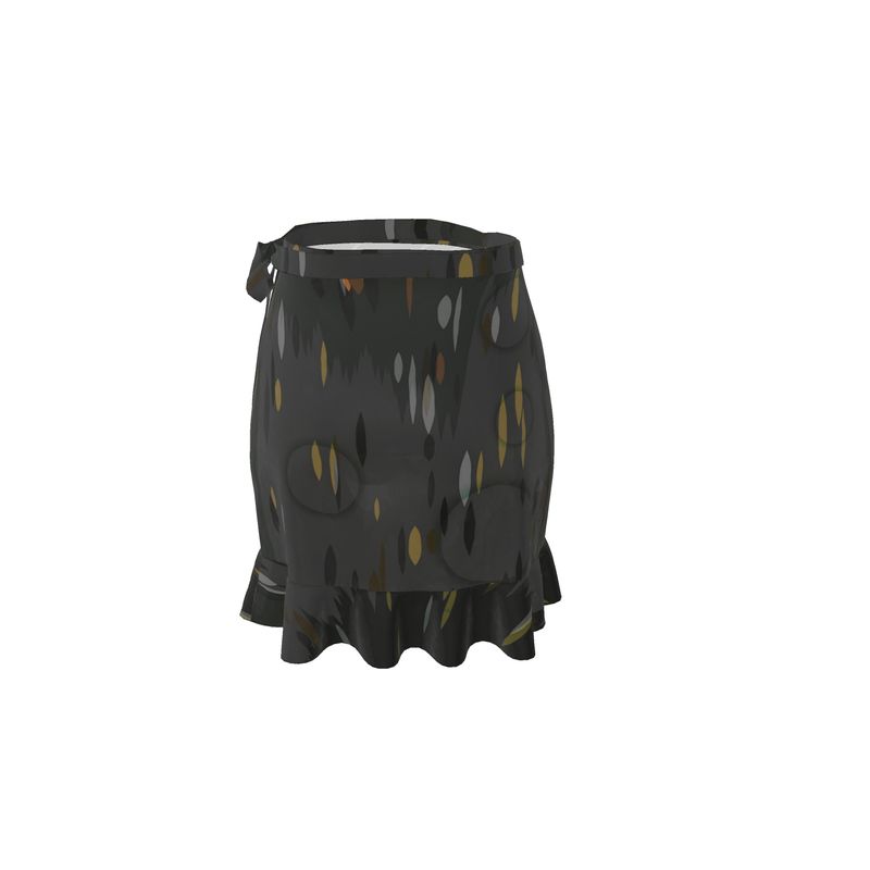 Skirt: Black Circle Flounce Skirt
