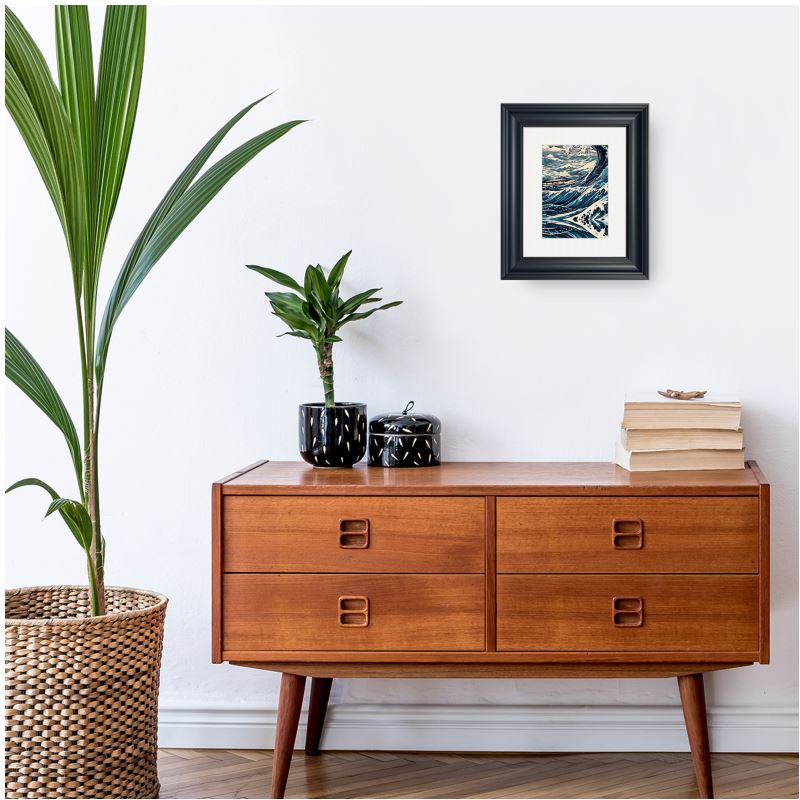 Framed Art Print: Wanu Wave