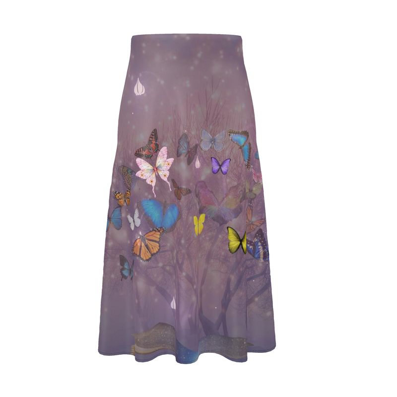Midi Skirt: You give me butterflies in Silk