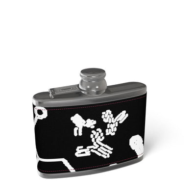Flask: E=Mc2 in Leather Wrapped Flask