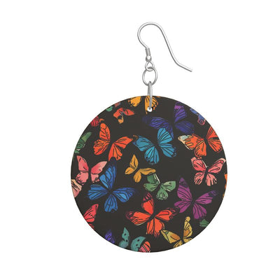 Earrings:  Butterfly Flight Wooden Earrings