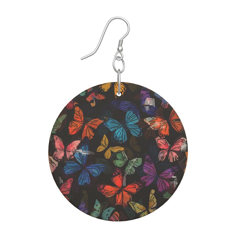 Earrings:  Butterfly Flight Wooden Earrings