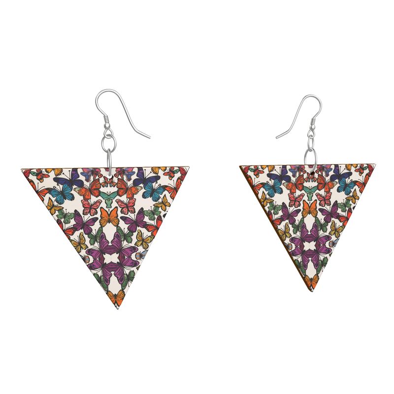 Wooden Earrings: Geometric Shape