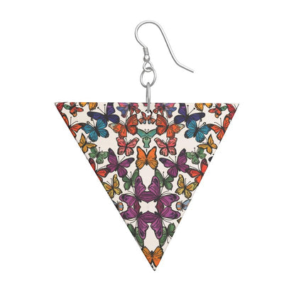 Wooden Earrings: Geometric Shape