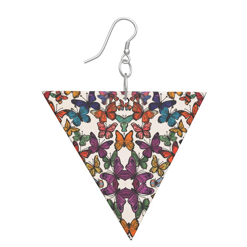 Wooden Earrings: Geometric Shape