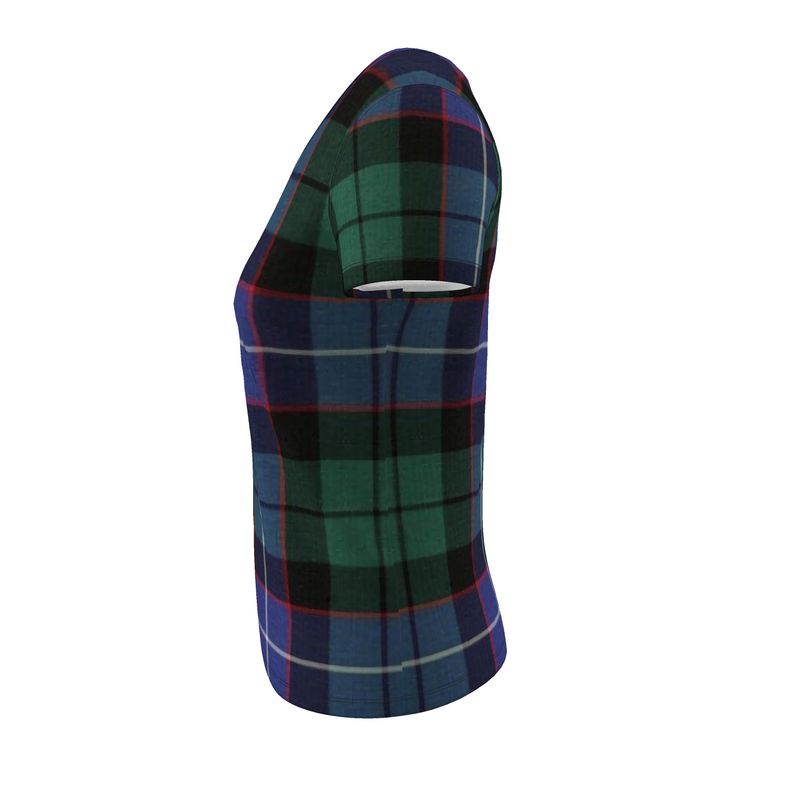 T-Shirt: Clan Scoop Neck Tee - Sample Mitchell Tartan