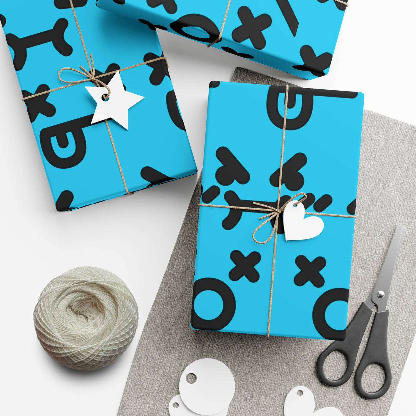 Wrapping Paper: Blue Emoji