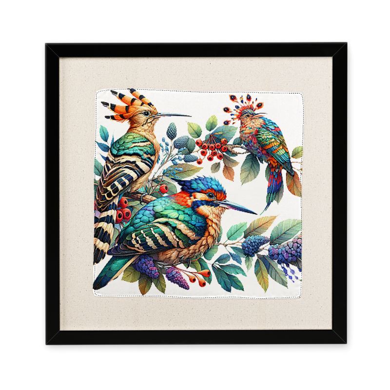Framed Scarf: Birds of a Feather