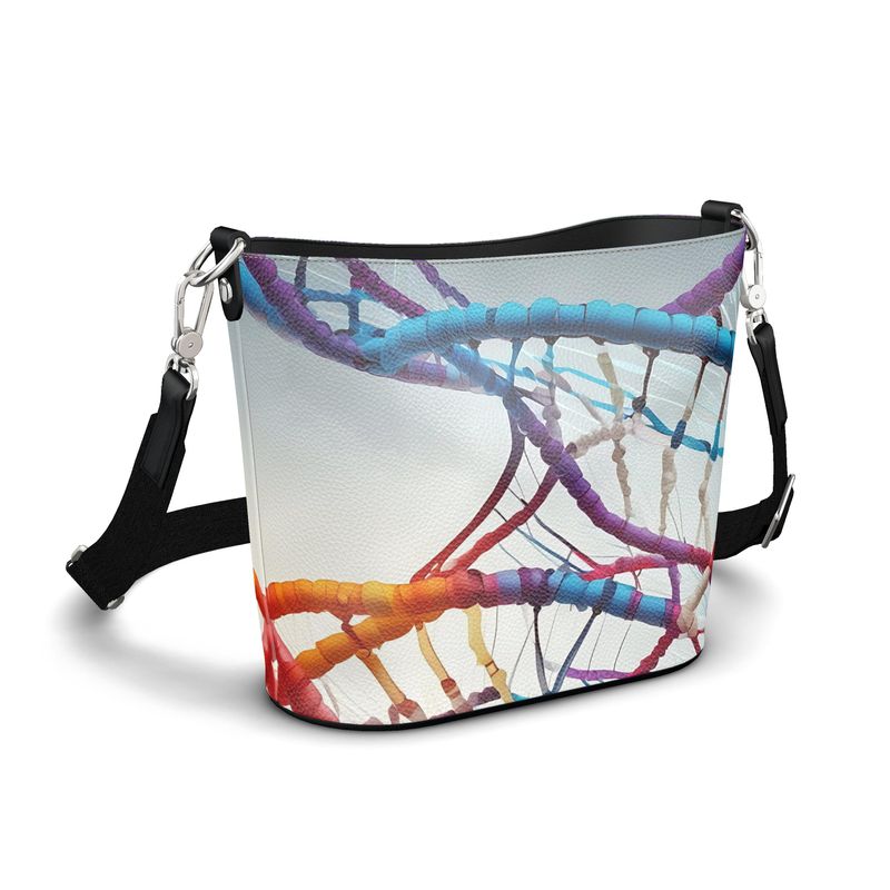 Handbag: Love Your DNA Large Leather Bucket Tote