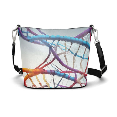 Handbag: Love Your DNA Large Leather Bucket Tote